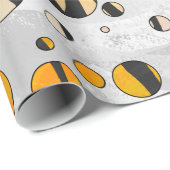 Polka Dot Tiger Black en Oranje print Cadeaupapier (Rol Hoek)
