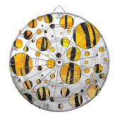 Polka Dot Tiger Black en Oranje print Dartbord (Voorkant)