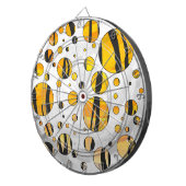 Polka Dot Tiger Black en Oranje print Dartbord (Voorkant Rechts)