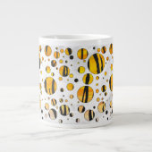 Polka Dot Tiger Black en Oranje print Grote Koffiekop (Voorkant)
