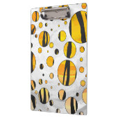 Polka Dot Tiger Black en Oranje print Klembord (Links)