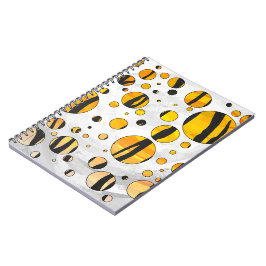 Polka Dot Tiger Black en Oranje print Notitieboek