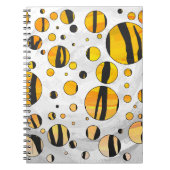 Polka Dot Tiger Black en Oranje print Notitieboek (Voorkant)