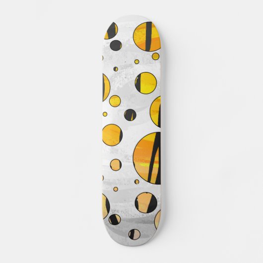 Polka Dot Tiger Black en Oranje print Persoonlijk Skateboard (Voorkant)