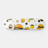 Polka Dot Tiger Black en Oranje print Skateboard (Horizontaal)