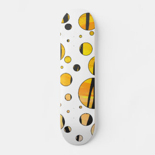 Polka Dot Tiger Black en Oranje print Skateboard