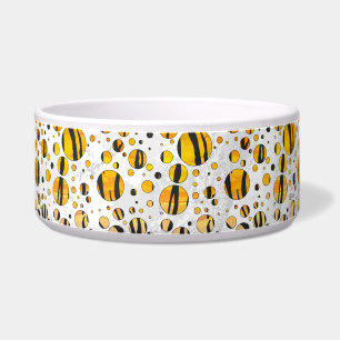 Polka Dot Tiger Black en Oranje print Voerbakje