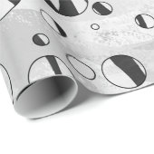 Polka Dot Tiger Black en White Print Cadeaupapier (Rol Hoek)