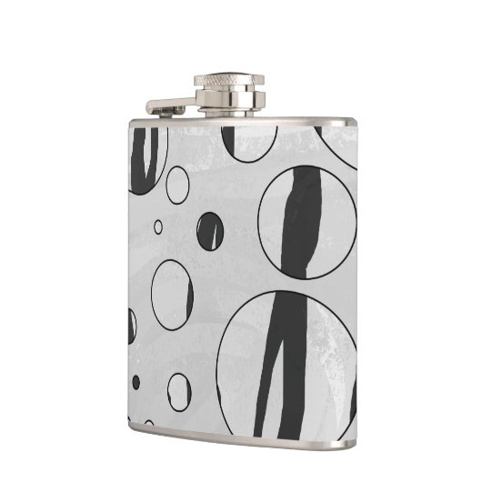 Polka Dot Tiger Black en White Print Heupfles (Links)