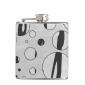 Polka Dot Tiger Black en White Print Heupfles (Voorkant)