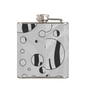 Polka Dot Tiger Black en White Print Heupfles (Achterkant)