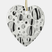 Polka Dot Tiger Black en White Print Keramisch Ornament (Rechts)