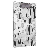 Polka Dot Tiger Black en White Print Klembord (Rechts)