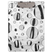 Polka Dot Tiger Black en White Print Klembord (Voorkant)