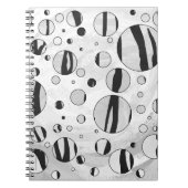 Polka Dot Tiger Black en White Print Notitieboek (Voorkant)