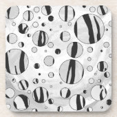 Polka Dot Tiger Black en White Print Onderzetter (Voorkant)