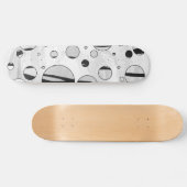Polka Dot Tiger Black en White Print Persoonlijk Skateboard (Horizontaal)
