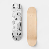 Polka Dot Tiger Black en White Print Persoonlijk Skateboard (Voorkant)