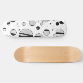 Polka Dot Tiger Black en White Print Persoonlijk Skateboard (Horizontaal)