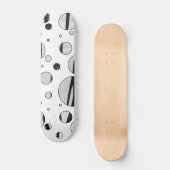 Polka Dot Tiger Black en White Print Persoonlijk Skateboard (Voorkant)