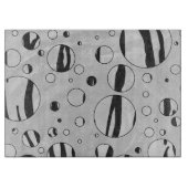 Polka Dot Tiger Black en White Print Snijplank (Voorkant)