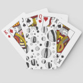 Polka Dot Tiger Black en White Print Speelkaarten (Achterkant)