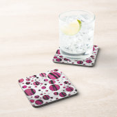 Polka Dot Tiger Hot Pink en Black Print Bier Onderzetter (Rechterzijde)