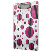 Polka Dot Tiger Hot Pink en Black Print Klembord (Links)