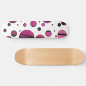 Polka Dot Tiger Hot Pink en Black Print Persoonlijk Skateboard (Horizontaal)