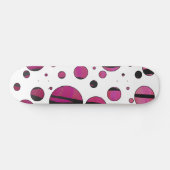 Polka Dot Tiger Hot Pink en Black Print Persoonlijk Skateboard (Horizontaal)