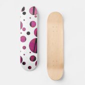 Polka Dot Tiger Hot Pink en Black Print Persoonlijk Skateboard (Voorkant)