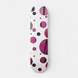 Polka Dot Tiger Hot Pink en Black Print Persoonlijk Skateboard