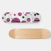 Polka Dot Tiger Hot Pink en Black Print Persoonlijk Skateboard (Horizontaal)