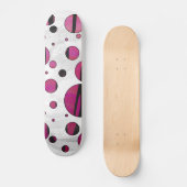 Polka Dot Tiger Hot Pink en Black Print Persoonlijk Skateboard (Voorkant)