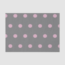 Polka Dot Tissue Paper (donkergrijs & zacht roze) Tissuepapier