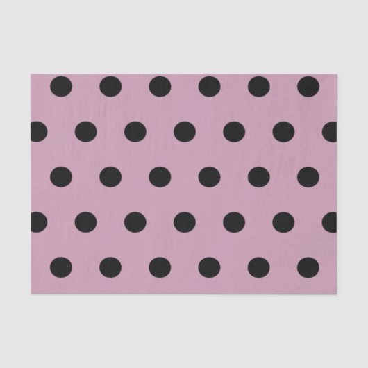 Polka Dot Tissue Paper (roze & zwart) Tissuepapier (Voorkant)