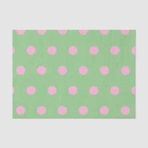 Polka Dot Tissue Paper (Sage Green & Pastel Pink) Tissuepapier
