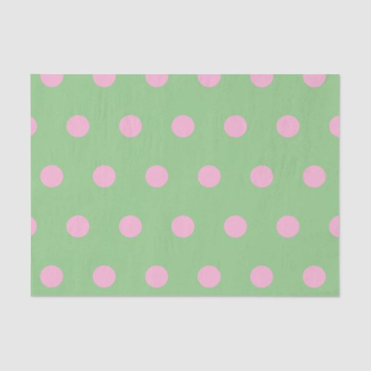 Polka Dot Tissue Paper (Sage Green & Pastel Pink) Tissuepapier (Voorkant)