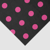 Polka Dot Tissue Paper (zwart & neon roze) Tissuepapier (Detail)