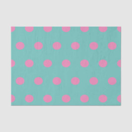 Polka Dot Tissue Papier (Aqua & Roze)