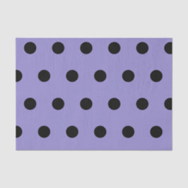 Polka Dot Tissue Papier (Lavendel & Zwart)