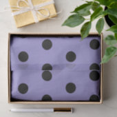 Polka Dot Tissue Papier (Lavendel & Zwart) (Geschenk)