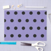 Polka Dot Tissue Papier (Lavendel & Zwart) (Craft)