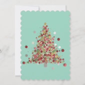 Polka Dot Tree Christmas Holiday Party Kaart (Achterkant)