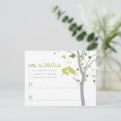 Polka Dot Tree met Tortelduifjes RSVP Kaartje (Staand voorkant)