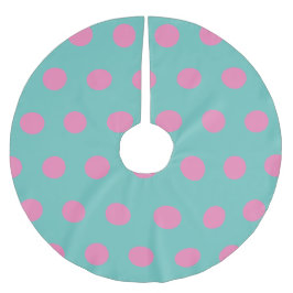 Polka Dot Tree Rok (Aqua & Pink) Kerstboom Rok
