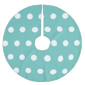 Polka Dot Tree Rok (Aqua & Wit) Kerstboom Rok (Voorkant)