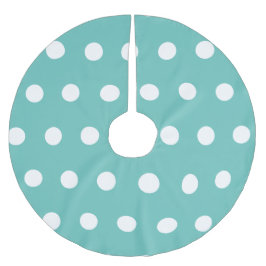 Polka Dot Tree Rok (Aqua & Wit) Kerstboom Rok
