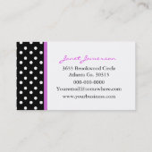 Polka Dot Trimmed Butterfly Visitekaartje (Achterkant)