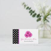 Polka Dot Trimmed Flower Visitekaartjes (Staand voorkant)